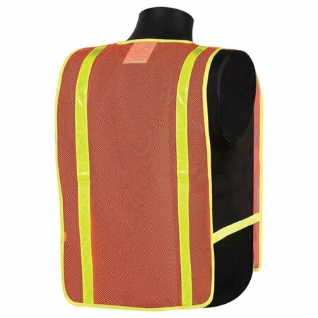 LIBERTY GLOVE HIVIZGARD General Purpose Safety Vest, Universal, Fluorescent Orange, Polyester Mesh N16230